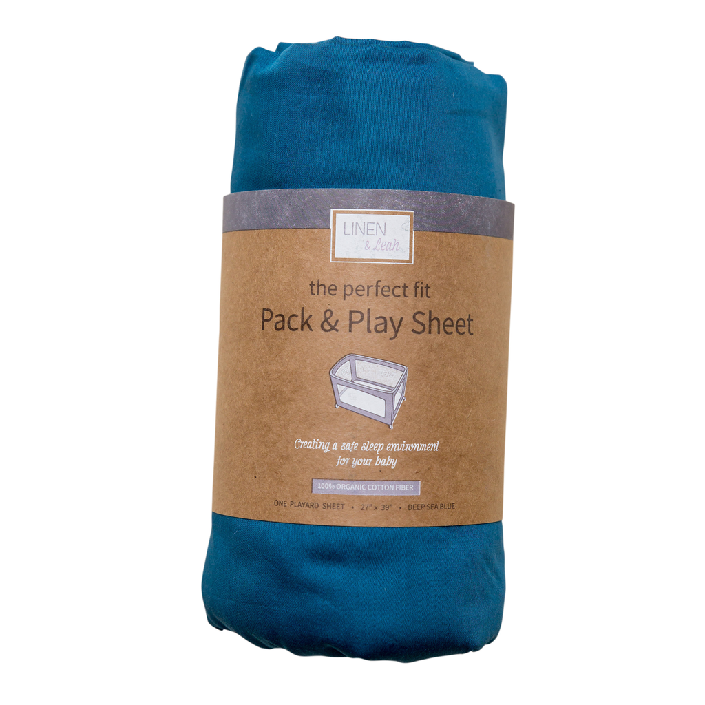 100 Organic Cotton Pack N Play Playard Fitted Sheet Linen Leah