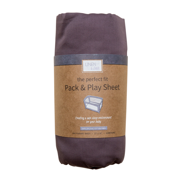 Perfect Fit Pack & Play Sheet - Aubergine